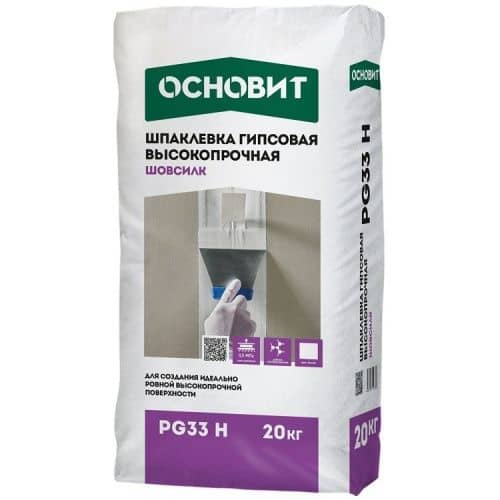 Купить Шпатлевка Основит Шовсилк PG33 Н (Т-33) гипсовая высокопрочная 20 кг по низкой цене