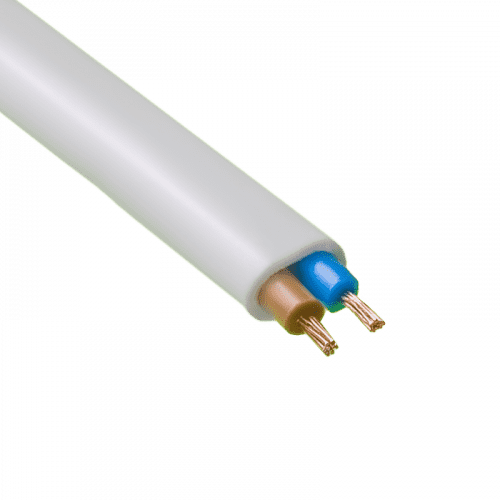 Купить Провод ПУГНП (ПБППГ) соединительный гибкий 2х2,5 мм2 белый (1 п.м.) по низкой цене