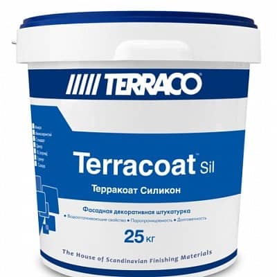 Купить Штукатурка Terraco декоративная Терракоат мелкозернистый силикон 25 кг по низкой цене
