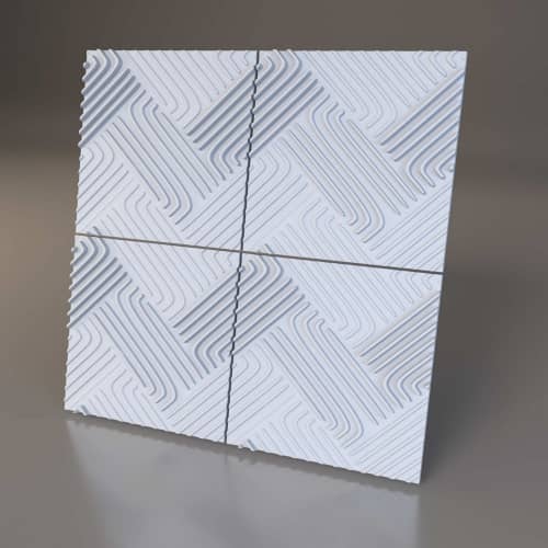 3D панель стеновая Relieffo Ensemble 032 из пенополиуретана 600x600x30 мм