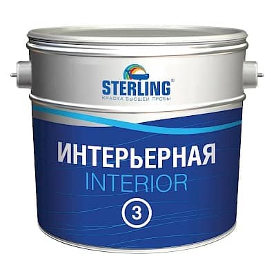 Купить Краска Eurostyle STERLING Интериор-3 для стен и потолков 9 л по низкой цене