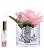 Купить Роза Cote Noire Cherry Blossom Pink ароматическая в прозрачном стекле по низкой цене