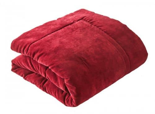 Купить Покрывало Blanc des Vosges Byzance бордовое, бархат по низкой цене
