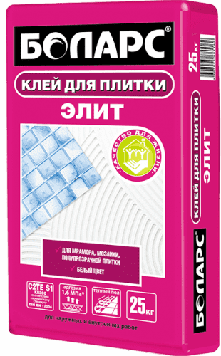 Купить Клей Боларс Элит для плитки 25 кг по низкой цене