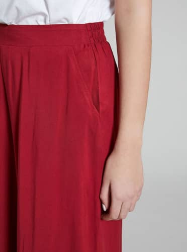 Купить Брюки-кюлоты Piazza Italia темно-бордовые по низкой цене