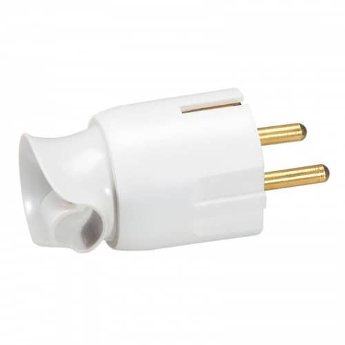 Купить Вилка электрич. каб. Helium 16А 2P+E поворот. бел. Leg 050172 по низкой цене