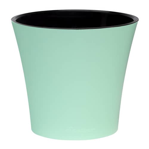 Купить Кашпо пластиковое d11 см АРТЕ мята-черное по низкой цене