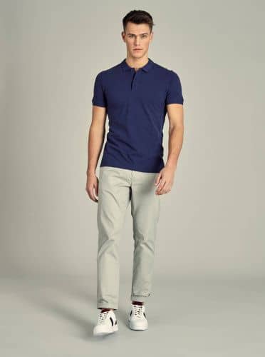 Купить Футболка-поло Piazza Italia синяя по низкой цене