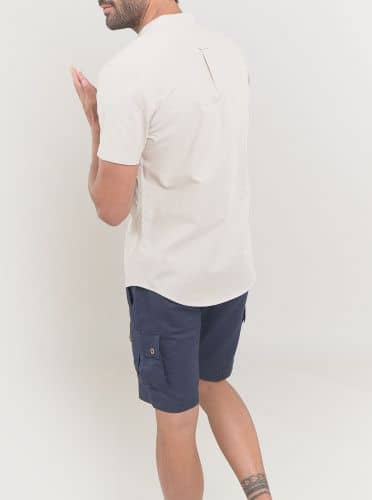 Купить Рубашка Piazza Italia modello coreano mezza manica цвета слоновой кости по низкой цене