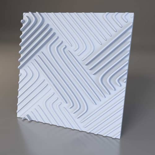 3D панель стеновая Relieffo Ensemble 032 из пенополиуретана 600x600x30 мм