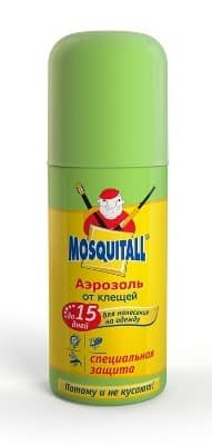 Купить Аэрозоль Mosquitall специальная защита, от клещей, 100 мл по низкой цене