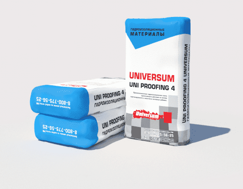 Купить Проникающая гидроизоляция UNI PROOFING-4 UNIVERSUM однокомпонентная проникающая, 20 кг по низкой цене