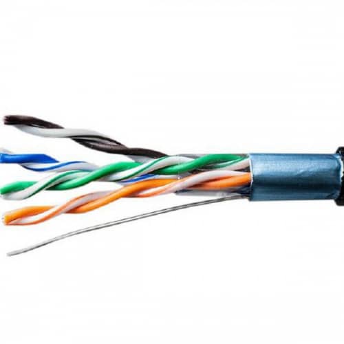 Купить Кабель витая пара F/UTP кат.5e 4х2х24AWG solid CU PE OUTDOOR Standart черн. 305м (м) SUPRLAN 01-1028 по низкой цене