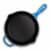 Купить Сковорода Le Creuset с желобом чугунная, эмалированная, синяя, 26 см по низкой цене