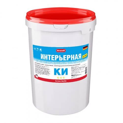 Купить Краска PUFAS Decoself в/д, акрилатная, интерьерная, белая 15 л по низкой цене