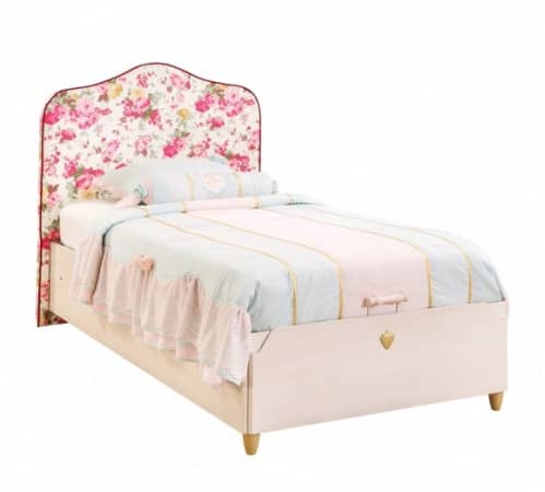 Купить Кровать Cilek Flora с подъемным механизмом, с обивкой изголовья, 100х200 см по низкой цене