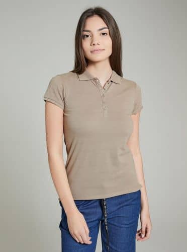 Купить Футболка-поло Piazza Italia светло-коричневая по низкой цене