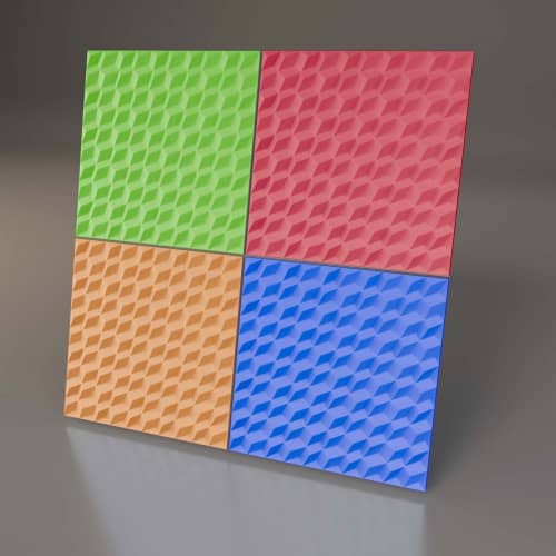 3D панель стеновая Relieffo Step 023 из пенополиуретана 600x600x30 мм