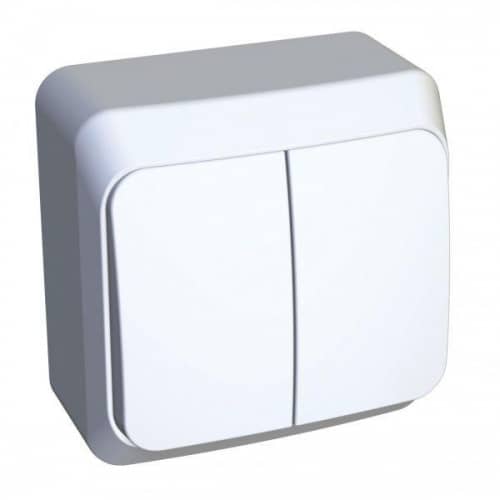 Купить Выключатель 2-кл. ОП Этюд 10А IP20 бел. SchE BA10-002B по низкой цене