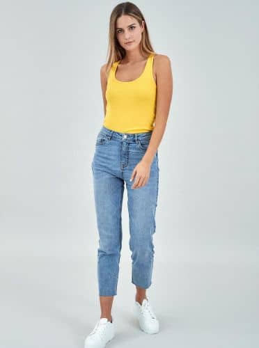 Купить Майка Piazza Italia 27176 лимонная по низкой цене