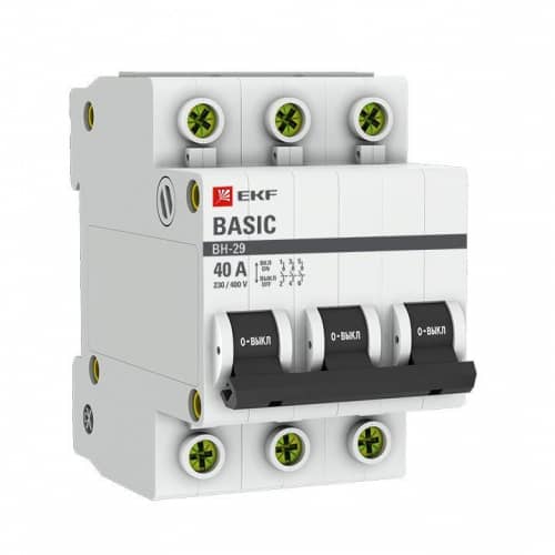 Купить Выключатель нагрузки 3п 40А ВН-29 Basic EKF SL29-3-40-bas по низкой цене