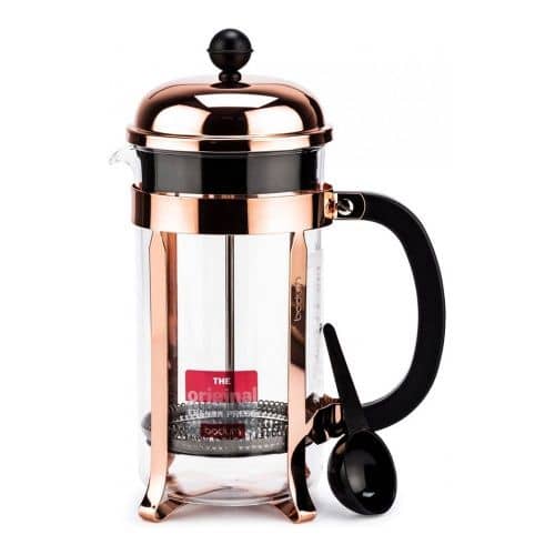 Купить Кофейник френч-пресс Bodum Chambord медный 1 л по низкой цене