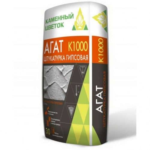 Купить Штукатурка Каменный цветок Агат гипсовая 30 кг по низкой цене