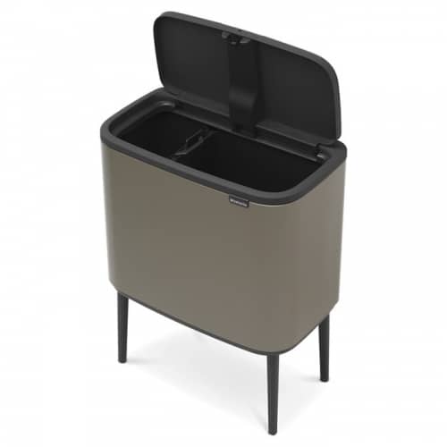 Купить Бак Brabantia Touch Bin Bo мусорный, платиновый, 11+23 л по низкой цене