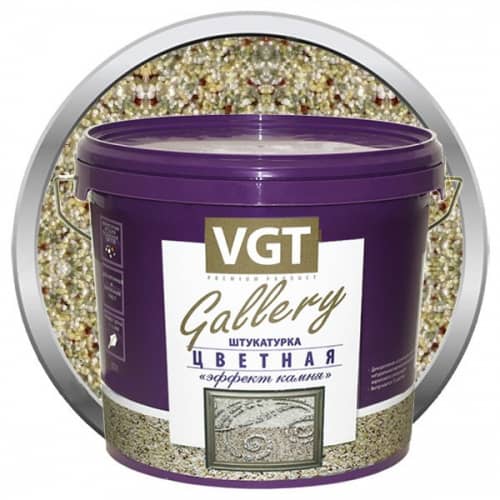 Купить Штукатурка VGT Gallery №18 оникс с эффектом камнямелкозернистая 6 кг по низкой цене