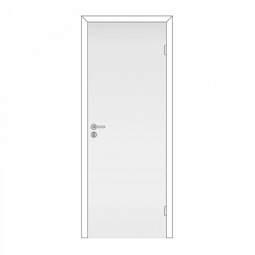 Купить Дверное полотно Olovi, глухое, белое, крашеное, 700x40х2000 мм, с/ф по низкой цене
