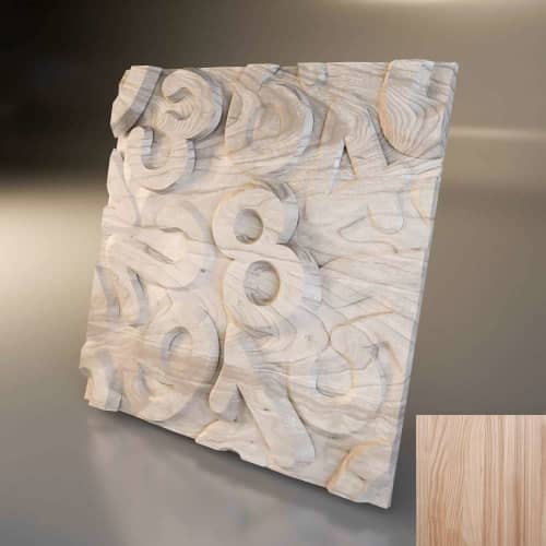 3D панель стеновая Relieffo Numeral (Дуб) Д038Д 600х600х30 мм