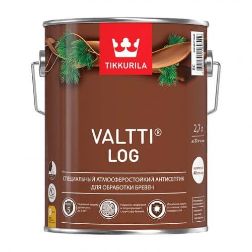 Купить Антисептик Tikkurila Valtti Log EC 2,7 л по низкой цене
