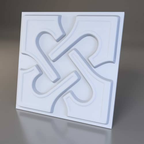 3D панель стеновая Relieffo Runes 031 из пенополиуретана 600x600x30 мм