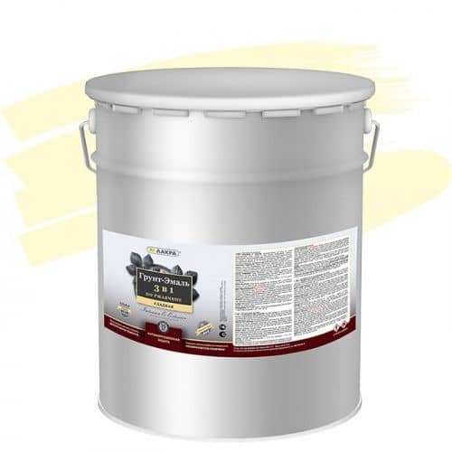 Купить Грунт-эмаль Лакра 3 в 1 по ржавчине белая 15 кг по низкой цене