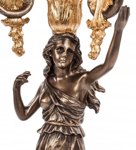 Купить Канделябр Veronese Девушка WS-689/2 в древнеримском стиле по низкой цене